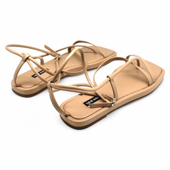 Nine West Waren Ankle Wrap Flat Sandals - Effortless Style and Comfort in Light - Picture 5 of 8